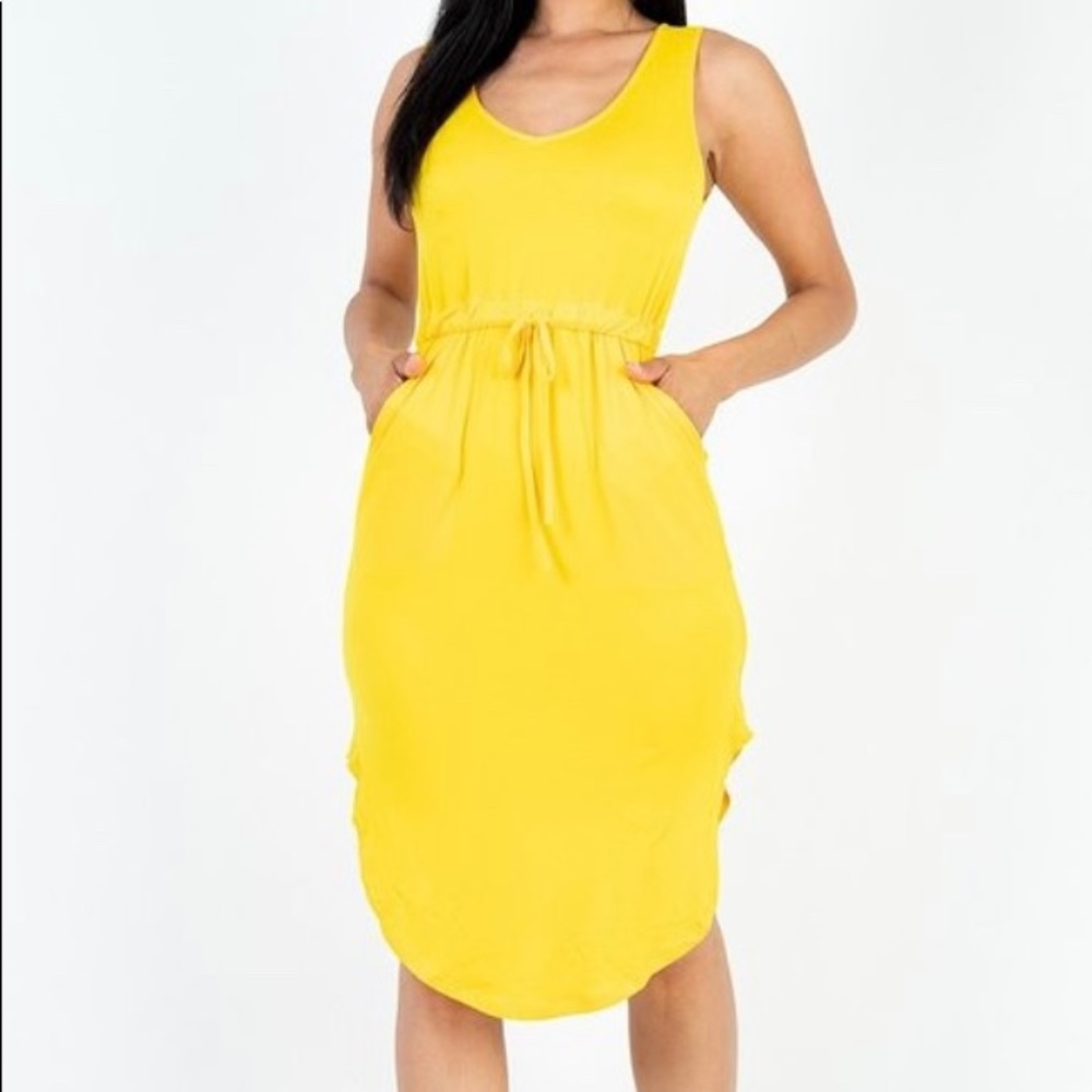 👗 Lemon Yellow T-Shirt Dress 👗
